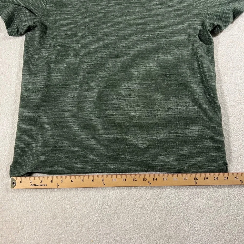 Free‎ Assembly Notch Neck Polo Mens Large Green Space Dye Short Sleeve Shirt